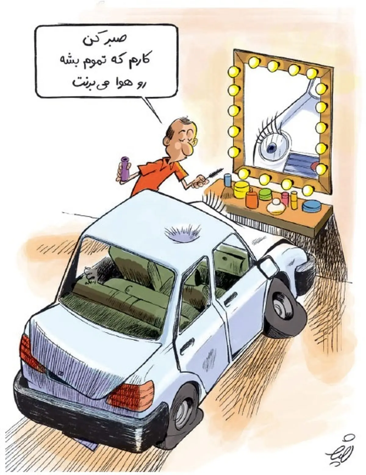 کاریکاتور/ شیوه جدید فروش خودروی داخلی!