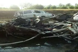 4 کشته در تصادف پراید در آذربایجان غربی+عکس