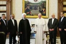 همراهان روحانی در دیدار با پاپ /عکس