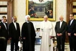 همراهان روحانی در دیدار با پاپ /عکس