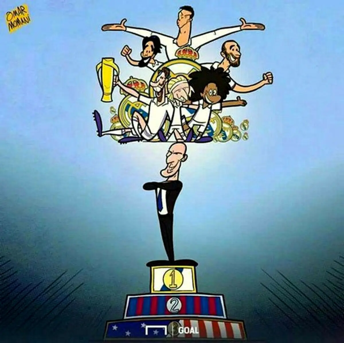 رئال اینگونه لالیگا را فتح کرد!/کاریکاتور