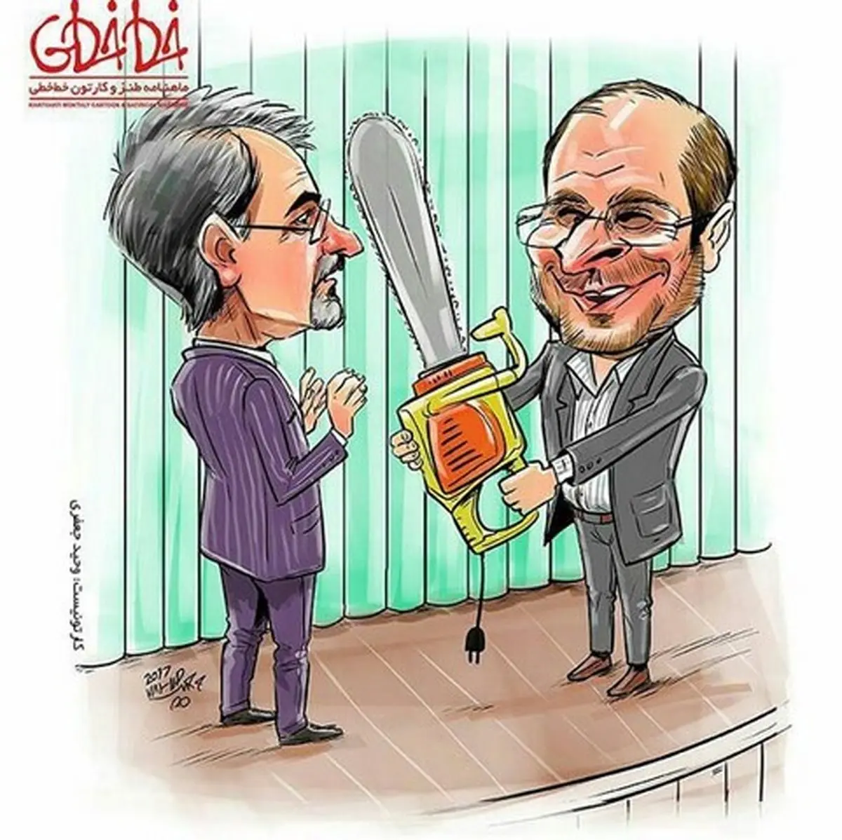 هدیه ویژه قالیباف به نجفی!/کاریکاتور