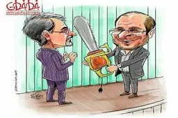 هدیه ویژه قالیباف به نجفی!/کاریکاتور