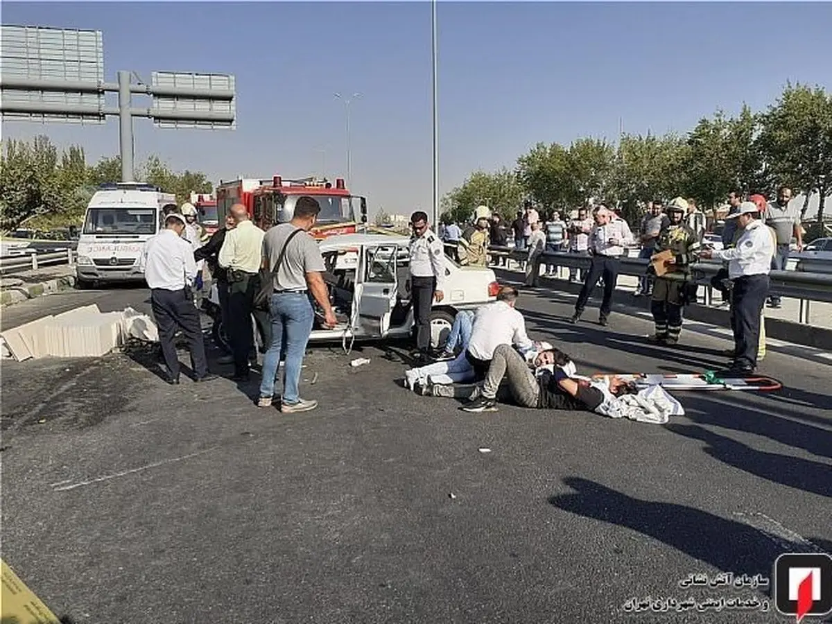 حمام خون در بزرگراه شهید حکیم تهران+ تصاویر تکاندهنده