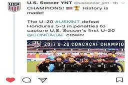 هدیه فوتبالی ایران به ترامپ/اولین قهرمانی تاریخ آمریکا به لطف مربی ایرانی