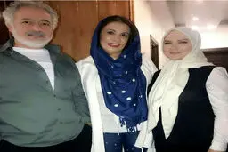 «مجید مشیری» و همسرش در کنار «لعیا زنگنه»+عکس