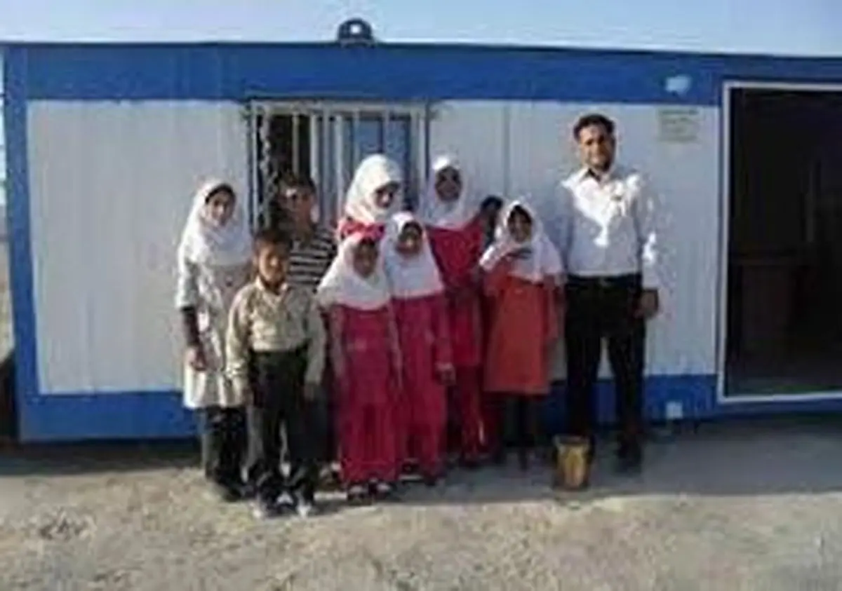 تحصیل در کانکس‌ در سرمای زیر صفر اردبیل