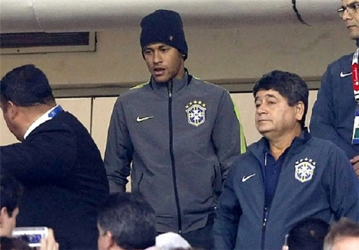 نیمار نظاره گر پیروزی و صعود برزیل+عکس