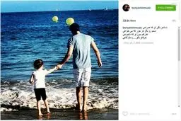 بنیامین و بارانا در سواحل آمریکا/عکس