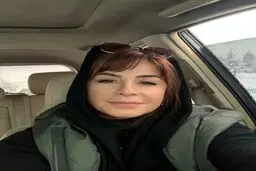 سلفی سیما تیرانداز در روز برفی