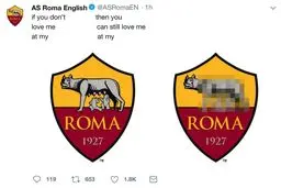 واکنش باشگاه رم به سانسور لوگوی این باشگاه در تلویزیون ایران/عکس