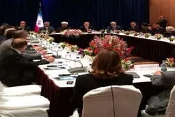 روحانی در نشست با جمعی از صاحبنظران اقتصادی آمريكا/ عکس