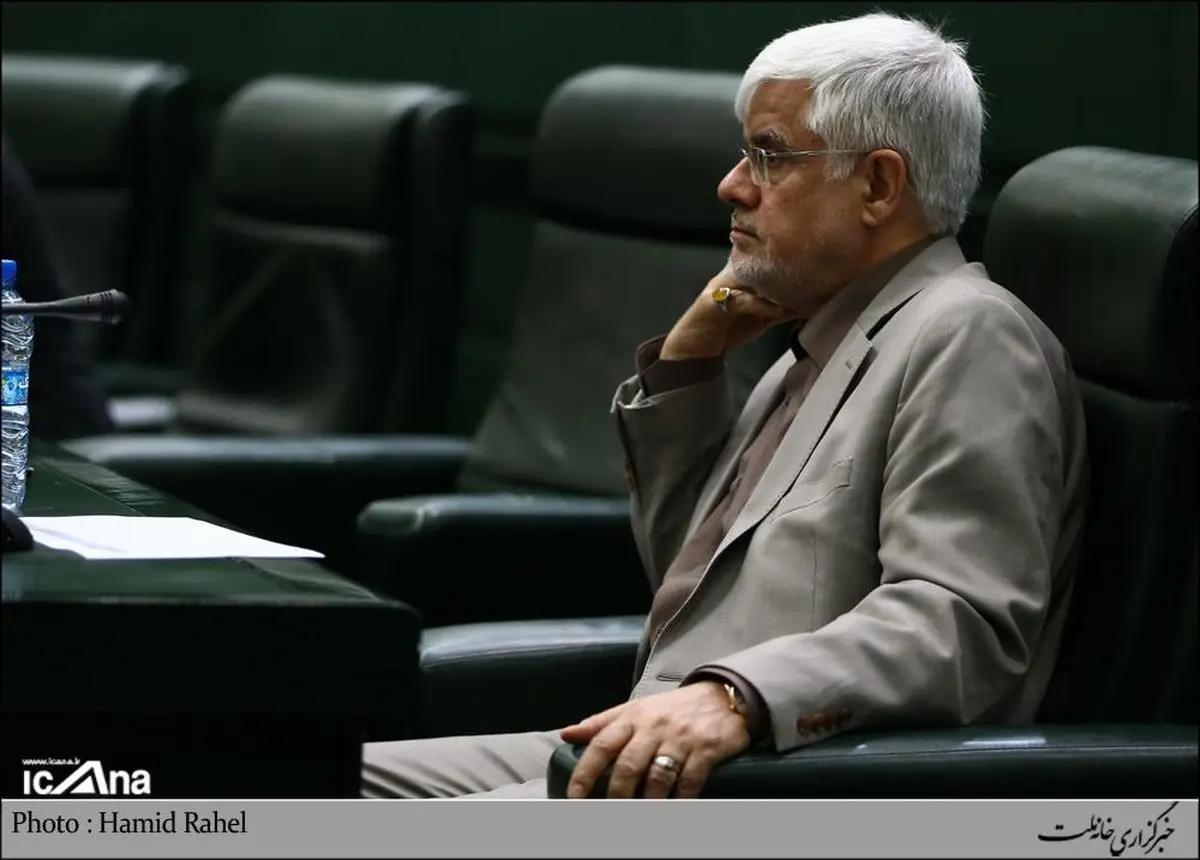 محمدرضا عارف در صحن مجلس/ عکس