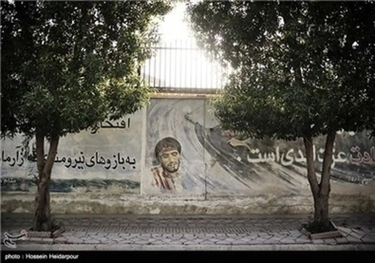 نقش شهدا بر دیوارهای شهر- بوشهر /تصاویر