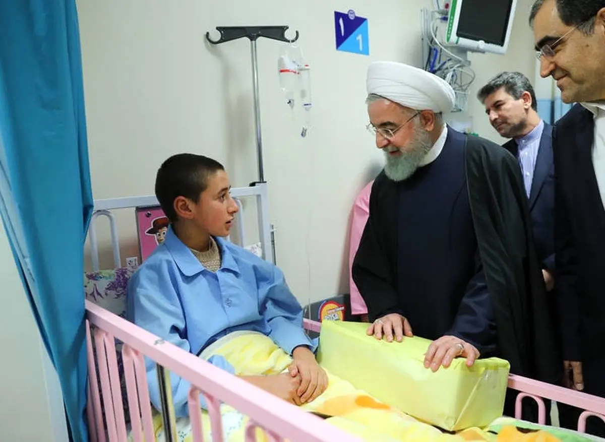 افتتاح بیمارستان امام خمینی خوی توسط روحانی / تصاویر