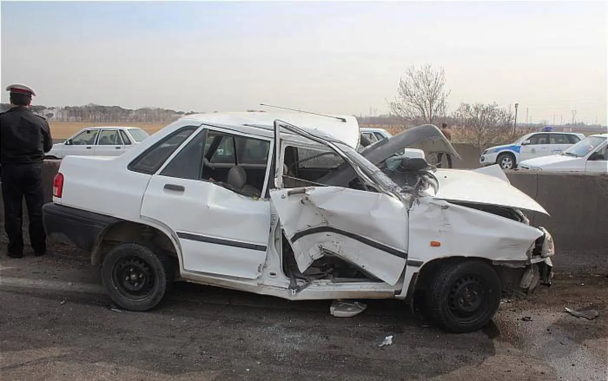 پراید تصادفی با سه چرخ ٢٠‌ میلیون تومان!