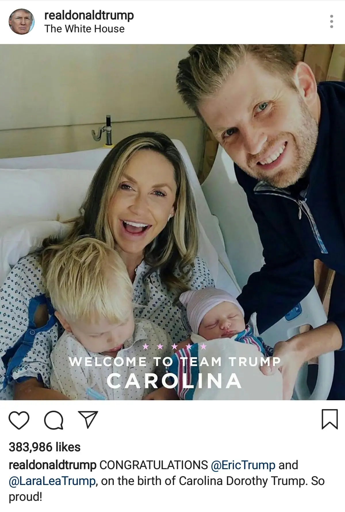 ترامپ پدر بزرگ شد + عکس