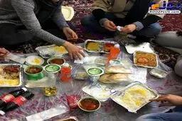 ناهار کاری نیکی کریمی در پشت صحنه!/عکس
