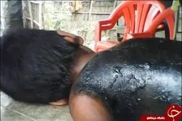 تصاویری رقت بار از اجساد سوخته مسلمانان میانمار