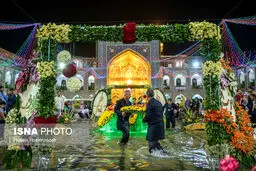 آذین‌بندی و چراغانی حرم مطهر رضوی در آستانه میلاد امام هشتم/تصاویر