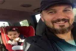 کامبیز دیرباز در کنار دخترش/عکس