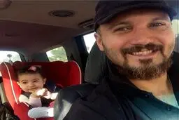 کامبیز دیرباز در کنار دخترش/عکس