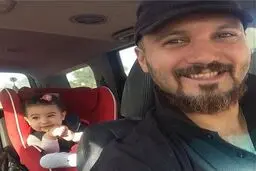 کامبیز دیرباز در کنار دخترش/عکس