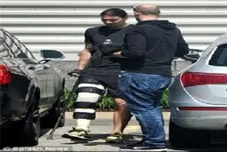 زلاتان عصا بدست در آمریکا/عکس
