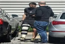 زلاتان عصا بدست در آمریکا/عکس