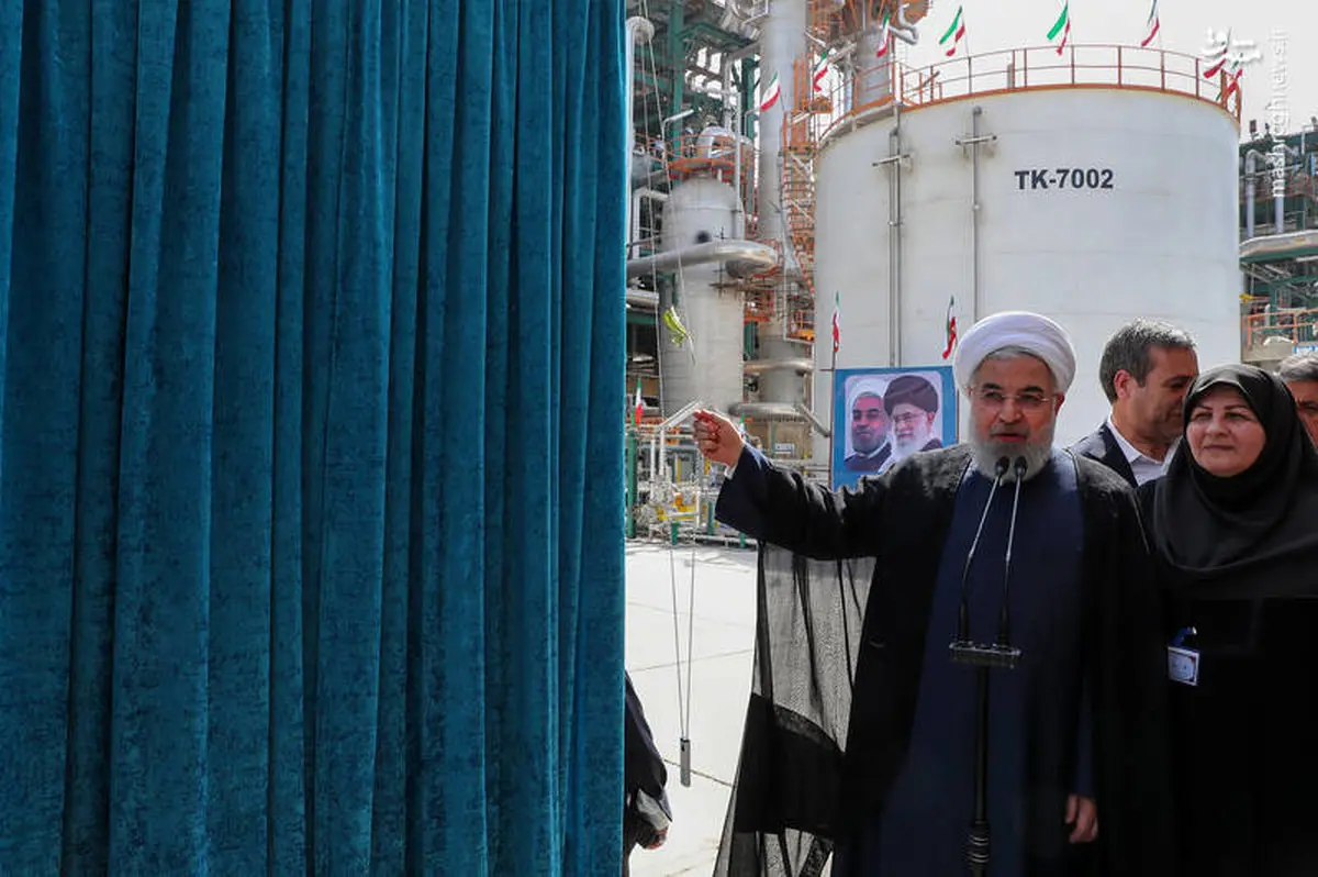 افتتاح مجتمع پتروشیمی مرجان توسط روحانی / تصاویر