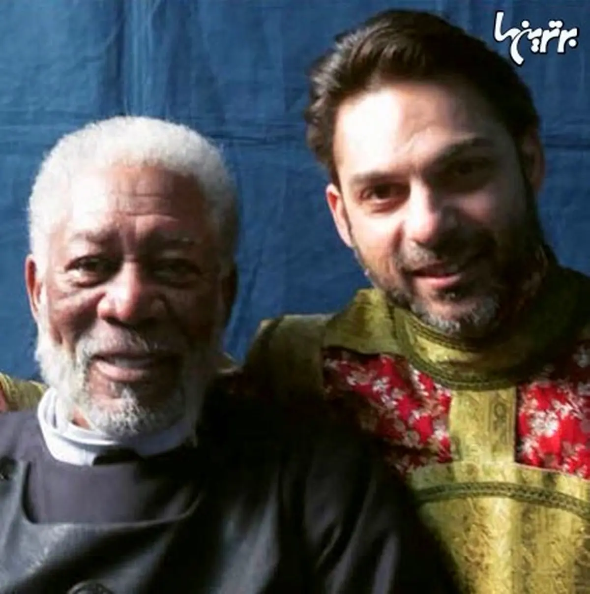 پیمان معادی در کنار مورگان فریمن!/عکس