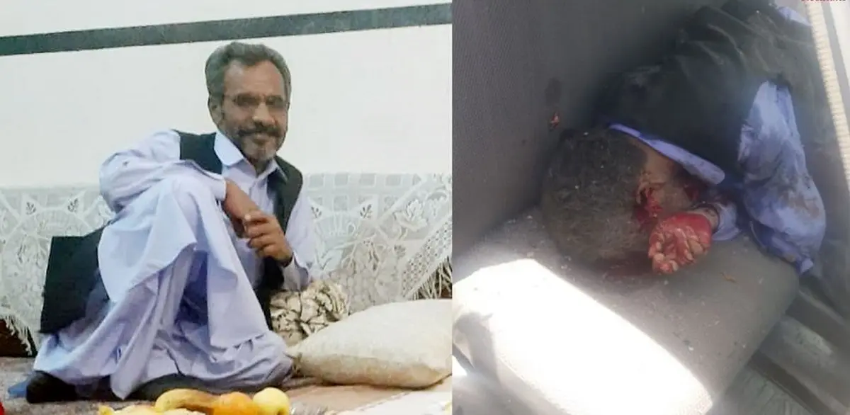 عکس های لحظه ترور و جسد یکی از بزرگان بلوچستانی در خیابان مولوی + عکس