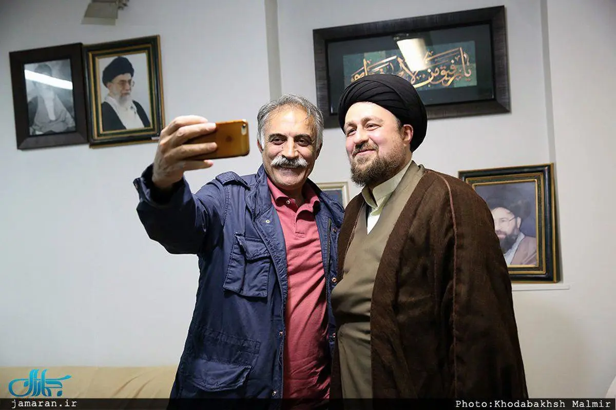 عکس سلفی آقای بازیگر با سیدحسن خمینی