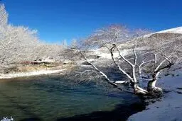یک روز برفی در روستاهای جاده کرج - چالوس (عکس)