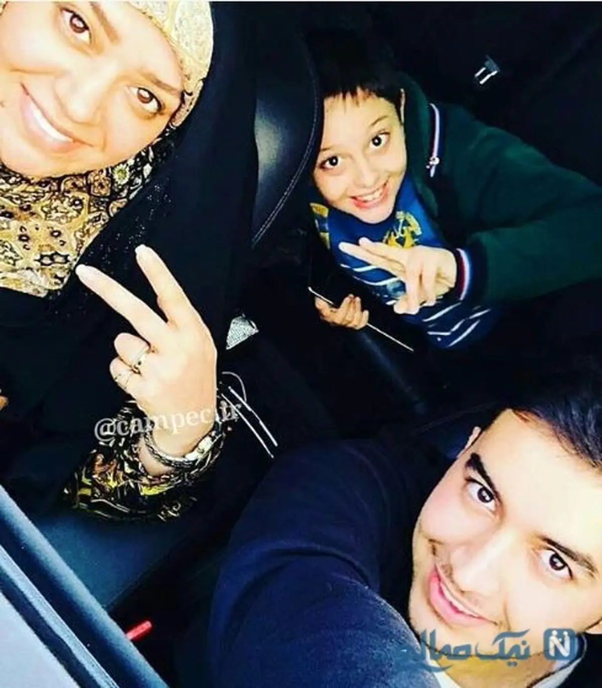 الهام چرخنده در کنار پسرانش / عکس