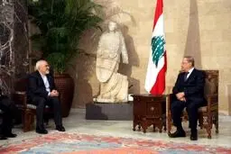 دیدار ظریف با رئیس جمهور جدید لبنان