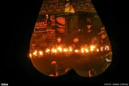آیین سنتی مشعل گردانی اعراب در شب هشتم ماه محرم/تصاویر