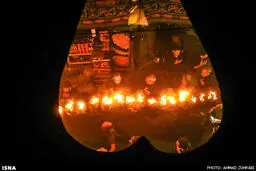 آیین سنتی مشعل گردانی اعراب در شب هشتم ماه محرم/تصاویر