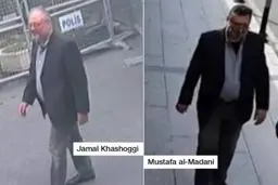 فردی با لباس خاشقجی از کنسولگری خارج شد / عکس