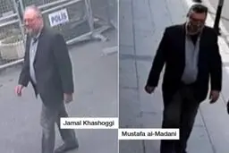 فردی با لباس خاشقجی از کنسولگری خارج شد / عکس