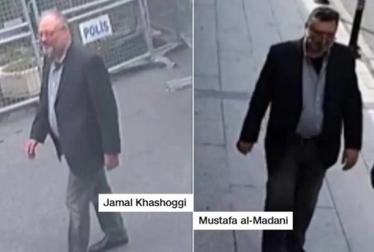 فردی با لباس خاشقجی از کنسولگری خارج شد / عکس