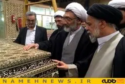 تصاویر بازدید وزیر دادگستری از مراحل ساخت ضریح حرمین عسگریین