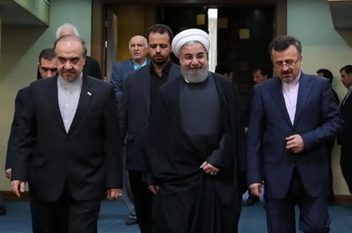 حواشی حضور روحانی در جمع ورزشکاران و مدال آوران/تصاویر