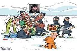 داعش در حال بزک کردن رهبر جدید!/کاریکاتور