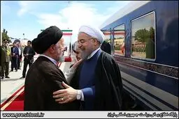 حاشیه های تصویری ورود روحانی به سمنان