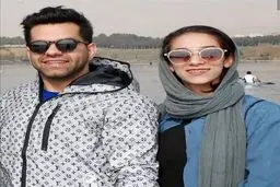 عکس کمتردیده شده رضا بهرام در کنار خواهرش