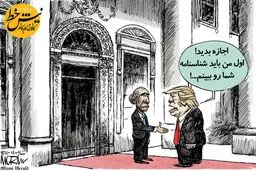 ترامپ اینگونه وارد کاخ سفید شد!/کاریکاتور