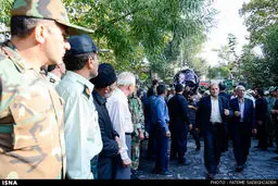 مراسم تشییع پیکر پدر فرمانده نیروی انتظامی/تصاویر