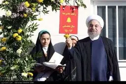 روایت تصویری از آغاز سال تحصیلی جدید با حضور روحانی