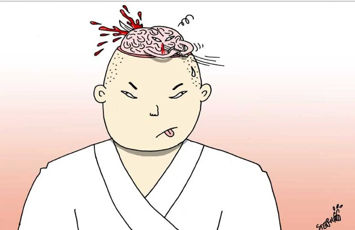 کاریکاتور روزنامه عربی پس از کشتار ژاپن